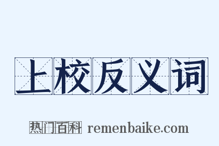 上校反义词是什么意思的图片